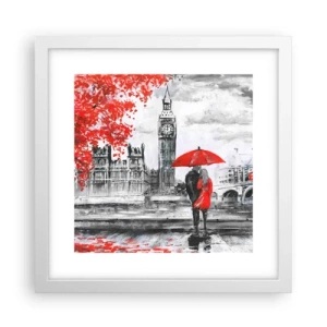 Poster in een witte lijst - Verliefd op Londen - 30x30 cm