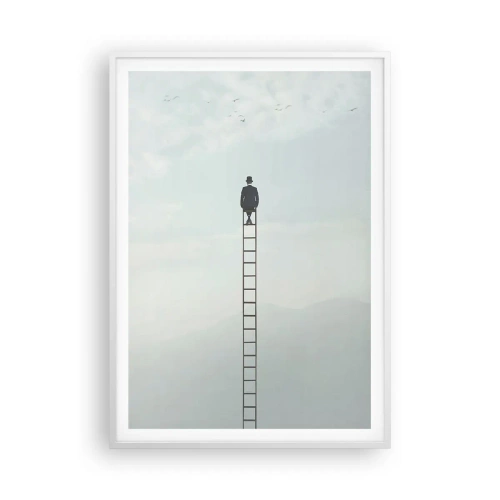 Poster in een witte lijst - Stap verder op! - 70x100 cm