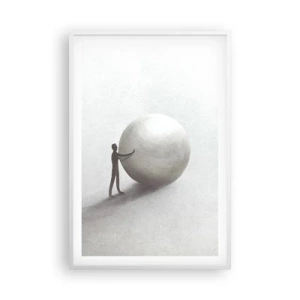 Poster in een witte lijst - Het spel van het leven - 61x91 cm