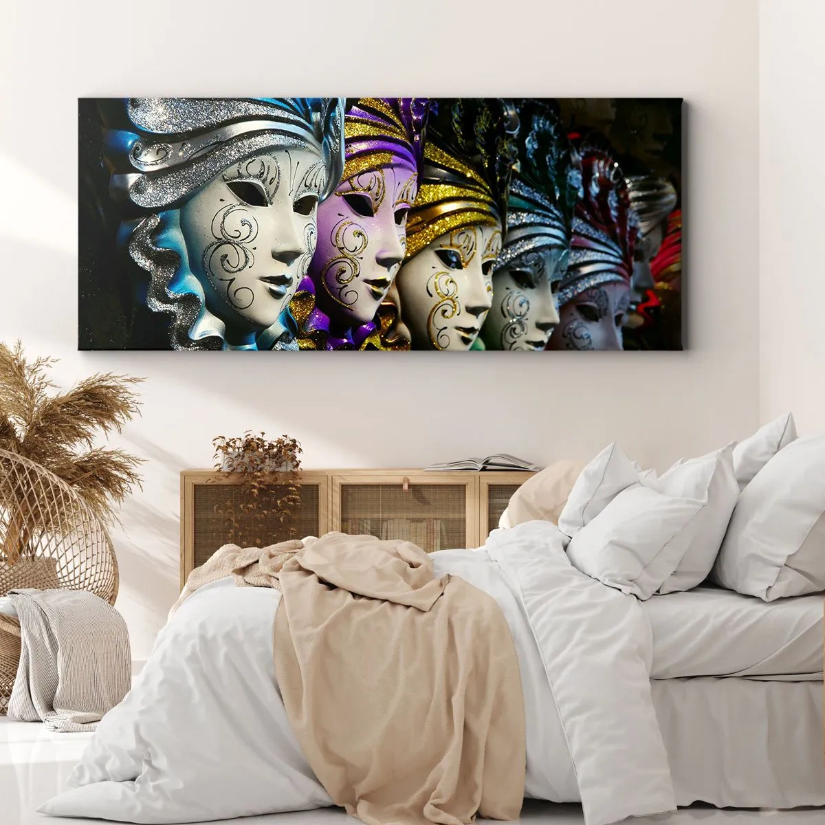 Schilderen op canvas - Mysterie in goud en zilver - 100x40 cm