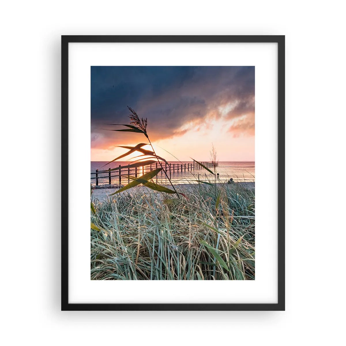 Poster in een zwarte lijst - Het gaat niet met de wind mee - 40x50 cm