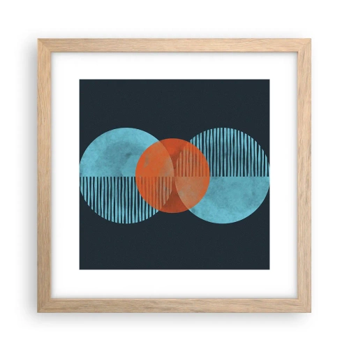 Een poster in een licht eiken lijst - Symmetrische compositie - 30x30 cm