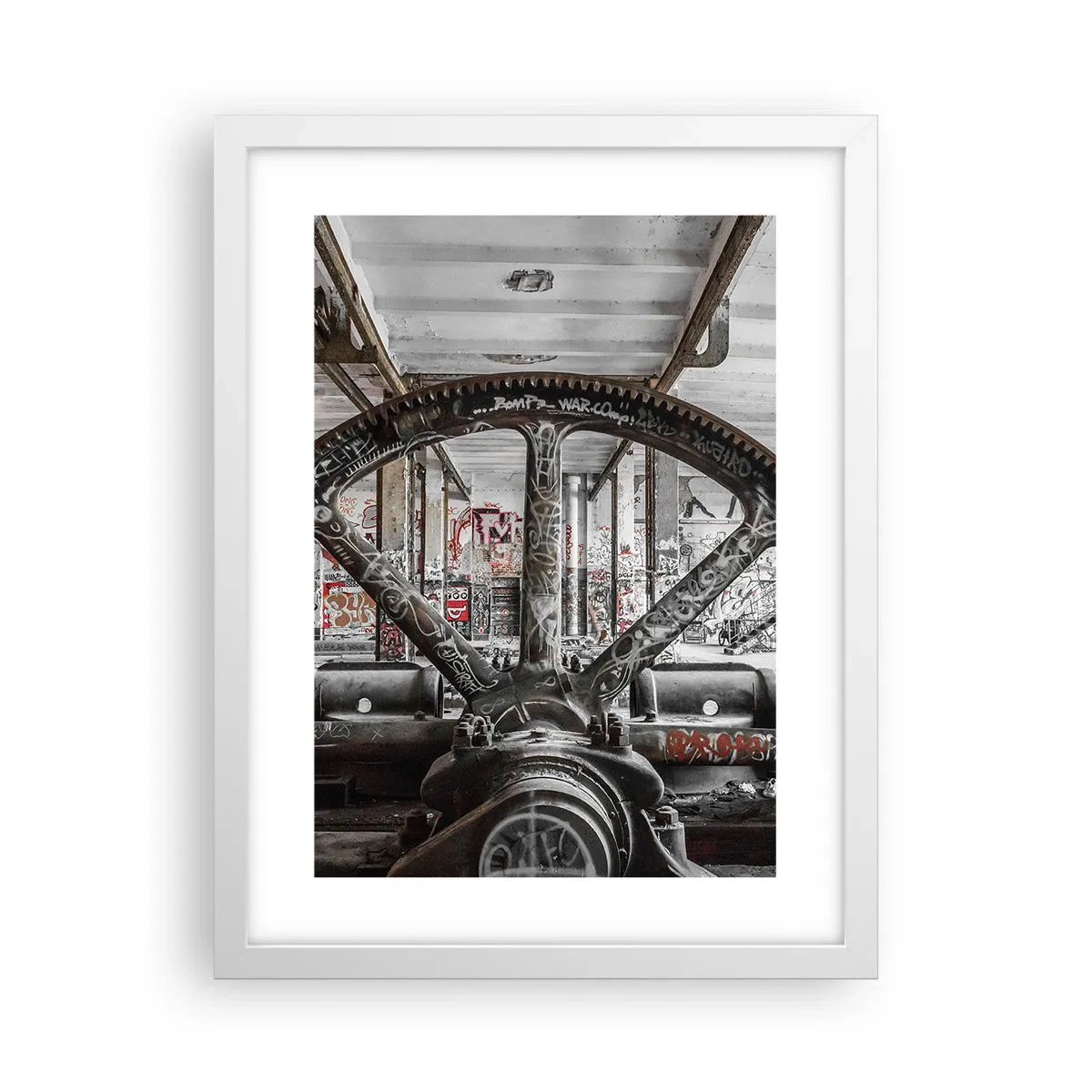 Poster in een witte lijst - Het geheime leven van de fabriek - 30x40 cm