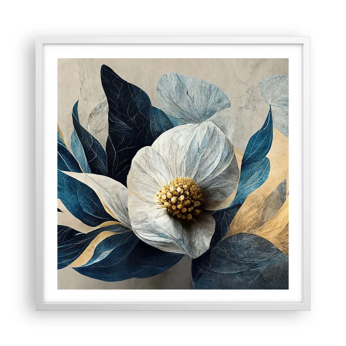 Poster in een witte lijst - Hij heeft een hart van goud - 60x60 cm