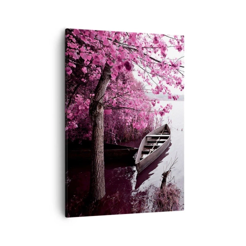 Schilderen op canvas - In roze stilte - 50x70 cm