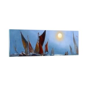 Schilderen op glas - Nachtvangst - 90x30 cm
