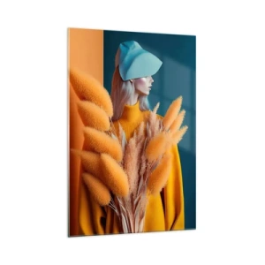 Schilderen op glas - Pluizig portret - 70x100 cm