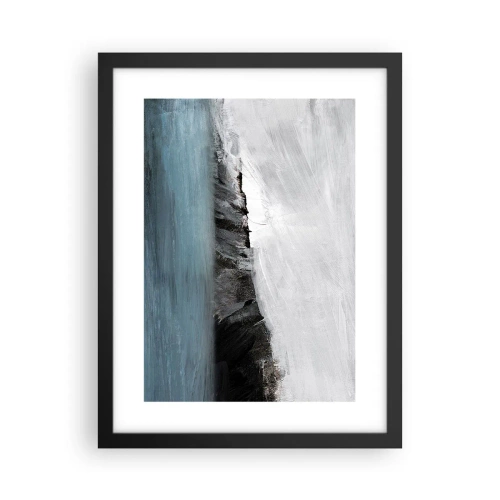 Poster in een zwarte lijst - Water – aarde: botsing der elementen - 30x40 cm