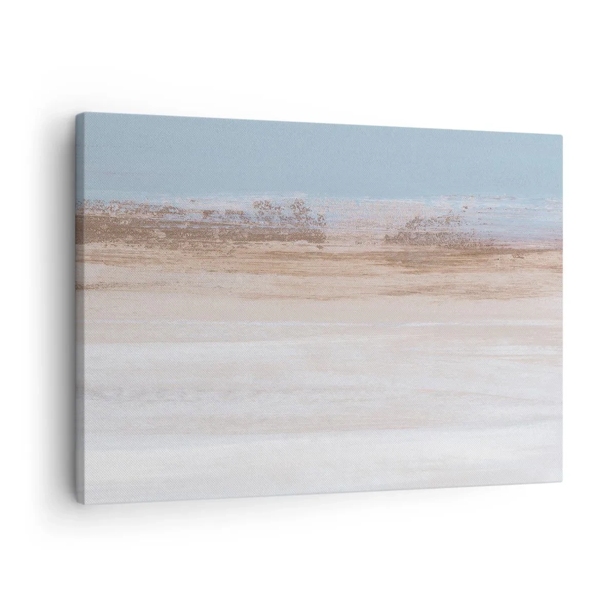 Schilderen op canvas - Een subtiel landschap in pasteltinten blauw en beige - 70x50cm - Dubbelzinnig landschap - Moderne wanddecoratie voor woonkamer en slaapkamer ARTTOR