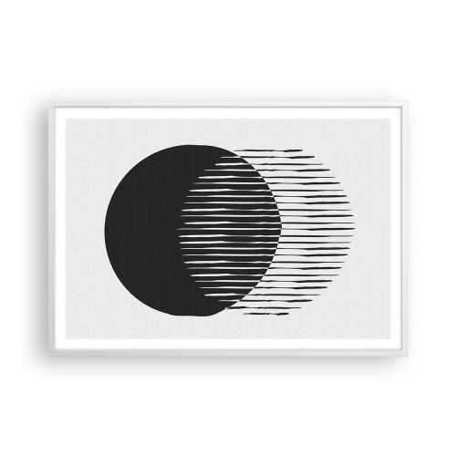 Poster in een witte lijst - Zijn alter ego - 100x70 cm