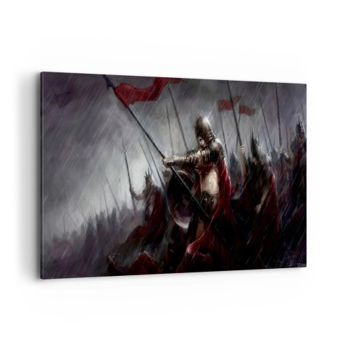 Schilderen op canvas - Voorbijganger, vertel Sparta... - 100x70 cm