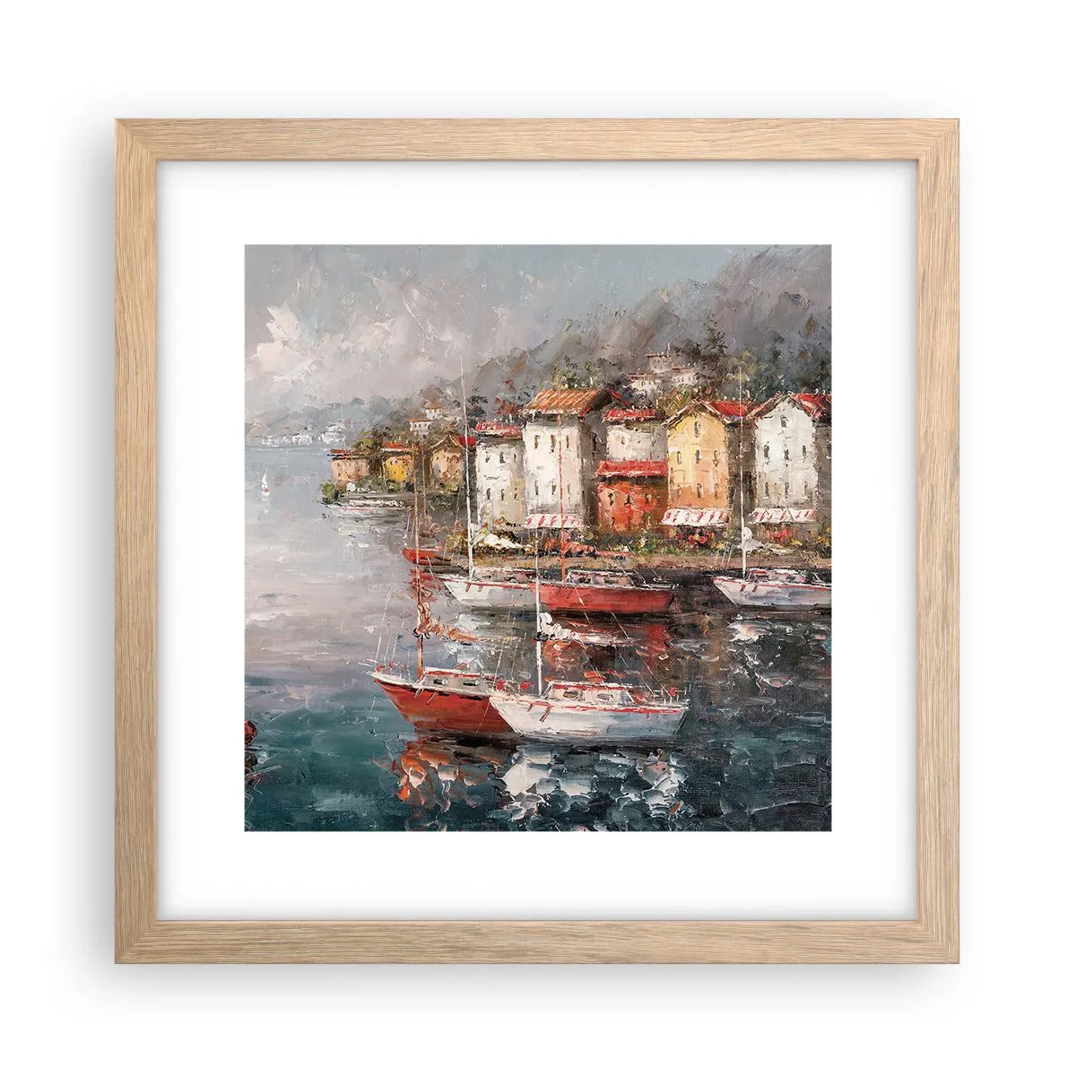 Een poster in een licht eiken lijst - Romantisch toevluchtsoord - 30x30 cm