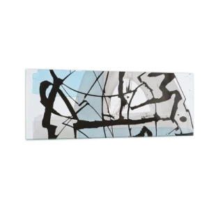Schilderen op glas - Toch blauw - 140x50 cm