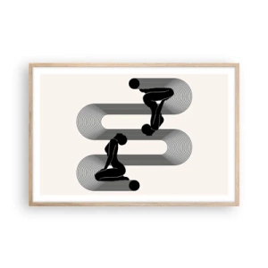 Een poster in een licht eiken lijst - Sensuele symmetrie - 91x61 cm