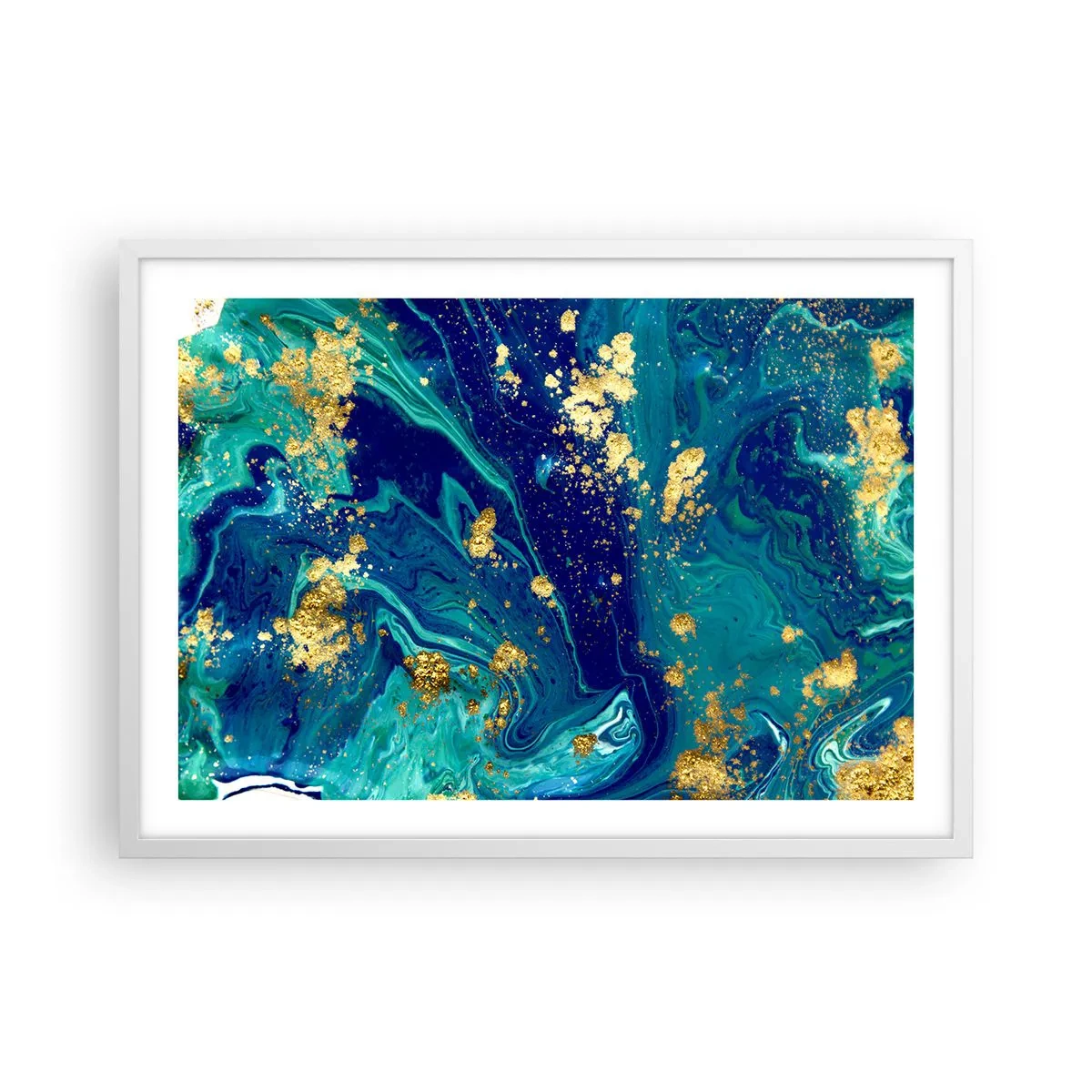 Poster in een witte lijst - De bloemblaadjes van de zon - 70x50 cm