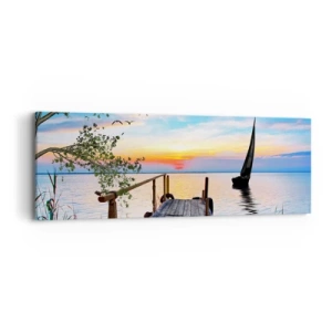 Schilderen op canvas - Goedeavond - 90x30 cm