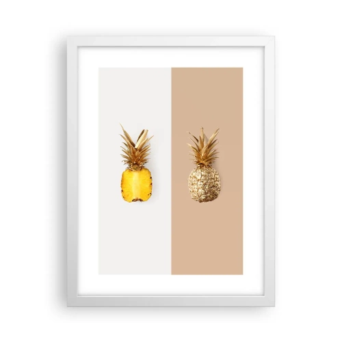 Poster in een witte lijst - Ananas voor ons - 30x40 cm