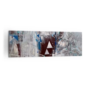 Schilderen op canvas - Overschrijvende volgorde van driehoeken - 160x50 cm