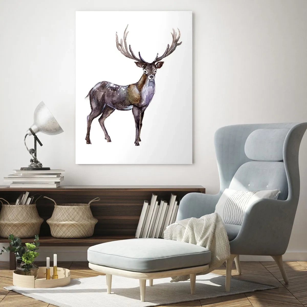 Schilderen op glas - Koning van het noordelijke bos - 80x120 cm