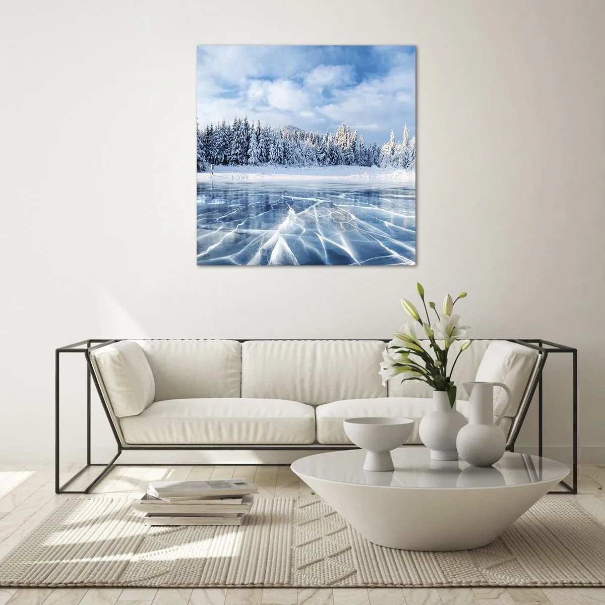 Schilderen op glas - Een oogverblindend en kristalhelder uitzicht - 50x50 cm