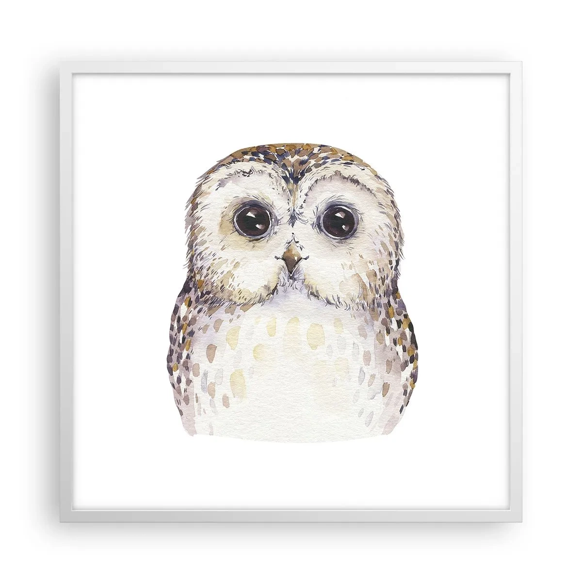 Poster in een witte lijst - Kijk in mijn ogen - 60x60 cm