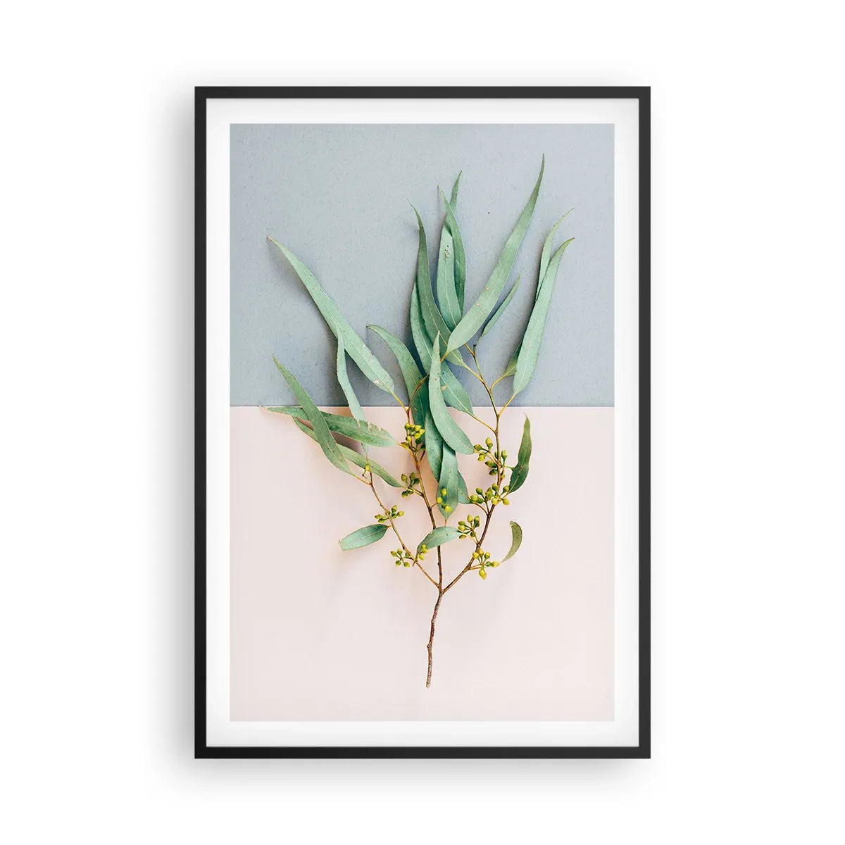 Poster in een zwarte lijst - Subtiliteit in pastelkleuren - 61x91 cm
