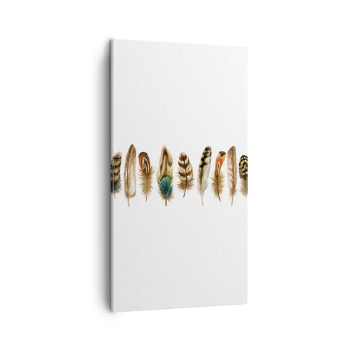 Schilderen op canvas - Een gevederde variatie - 45x80 cm