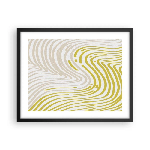 Poster in een zwarte lijst - Een compositie met een zachte buiging - 50x40 cm