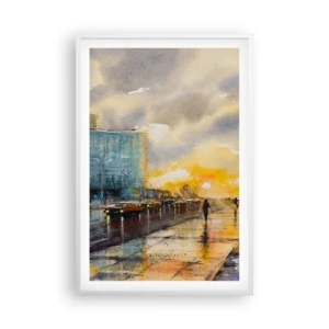 Poster in een witte lijst - Het leven aan de oever - 61x91 cm