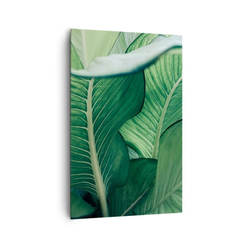 Schilderen op canvas - Intens groen leven - 80x120 cm
