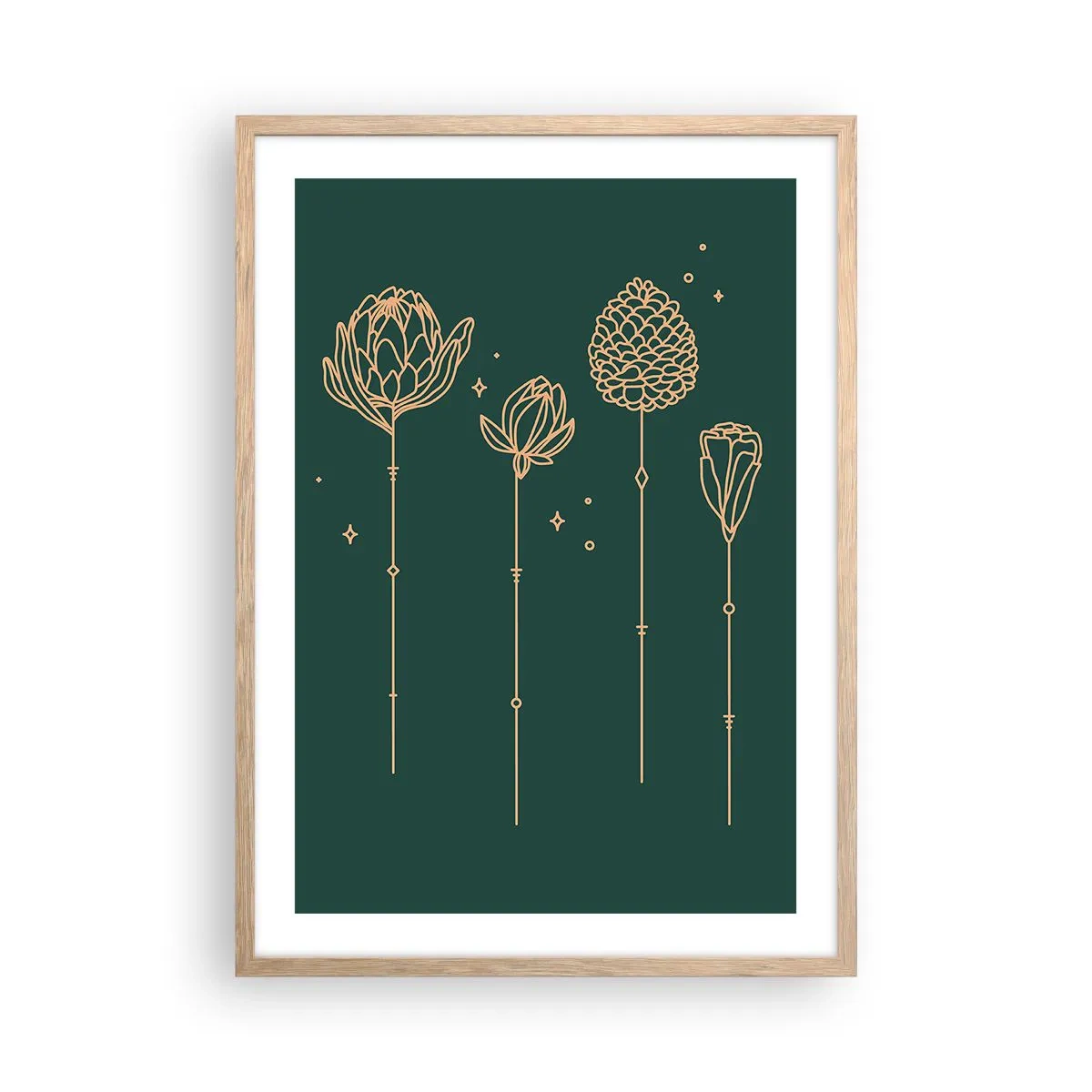 Een poster in een licht eiken lijst - Kruidenfamiie / Familie Ziółkowsi ?? - 50x70 cm