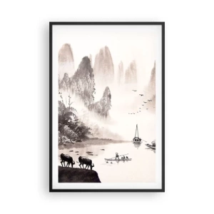Poster in een zwarte lijst - Het exotische alledaagse leven van het Oosten - 61x91 cm