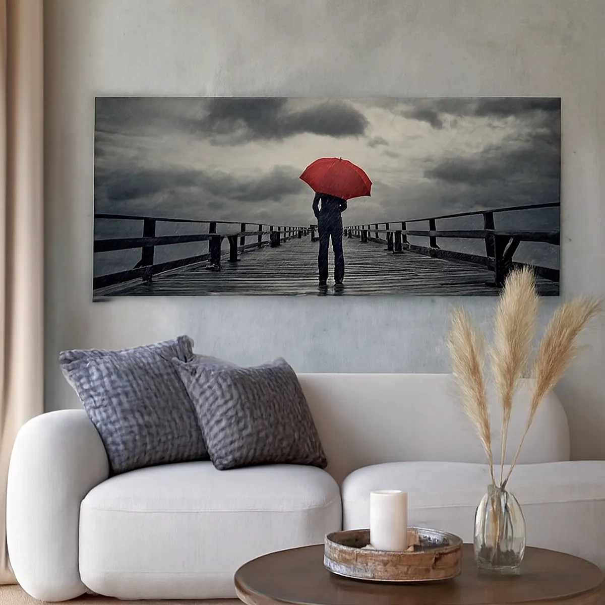 Schilderen op canvas - Het maakt niet uit dat het regent - 30x30 cm