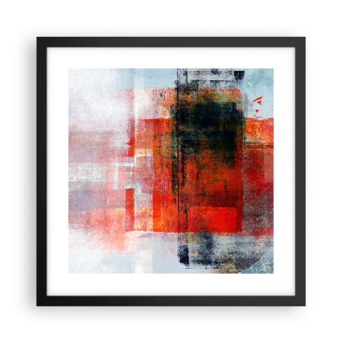 Poster in een zwarte lijst - Een gloeiende compositie - 40x40 cm