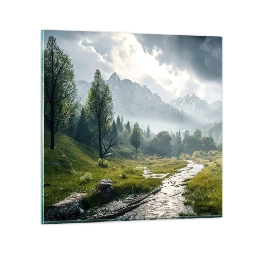 Schilderen op glas - Daarheen en terug - 70x70 cm
