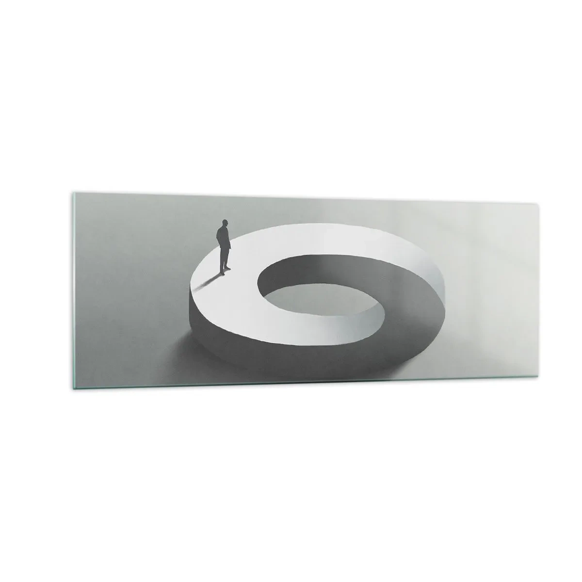 Schilderen op glas - En wees hier slim - 140x50 cm