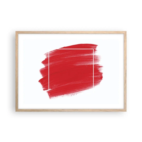 Een poster in een licht eiken lijst - Uit het frame - 70x50 cm