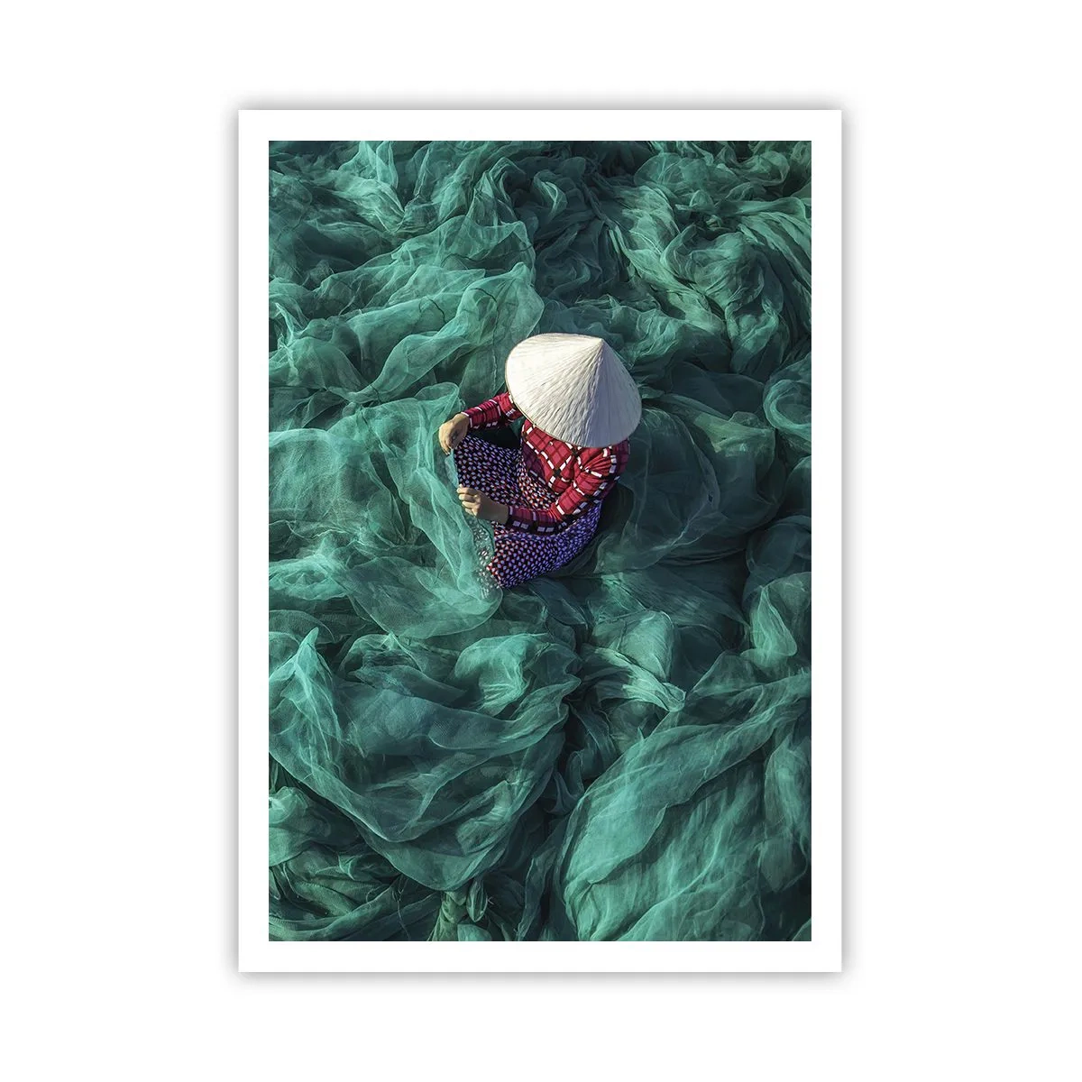 Poster - In een zee van netten - 70x100 cm