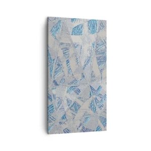 Schilderen op canvas - In een blauwgrijs labyrint - 45x80 cm