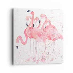 Schilderen op canvas - Roze ensemble - 30x30 cm