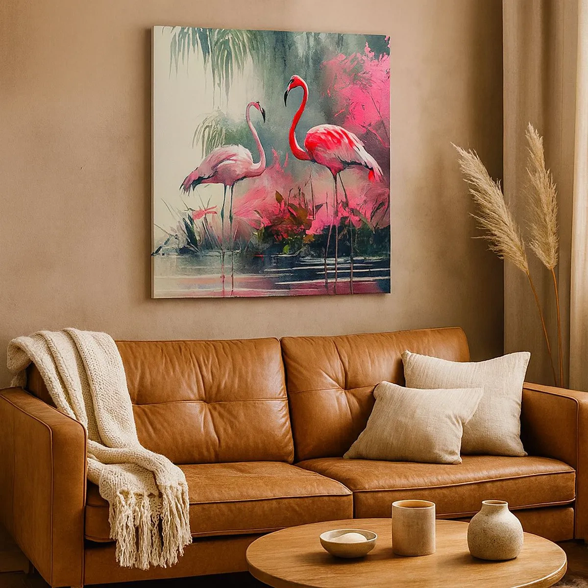 Schilderen op canvas - Een les in natuurlijke gratie - 30x30 cm