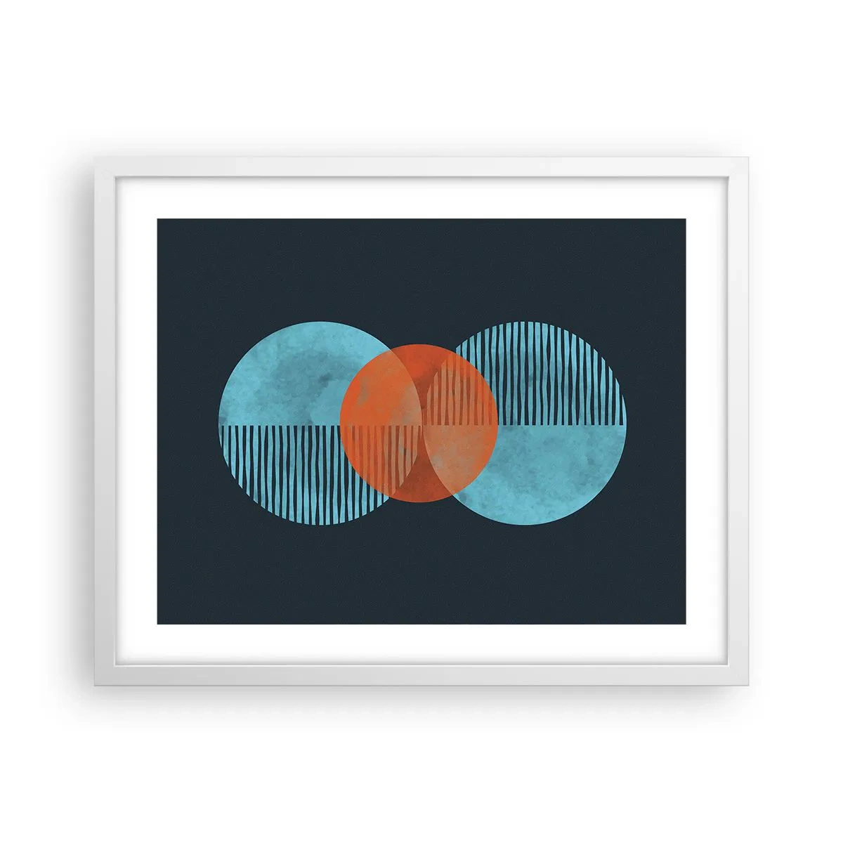 Poster in een witte lijst - Symmetrische compositie - 50x40 cm