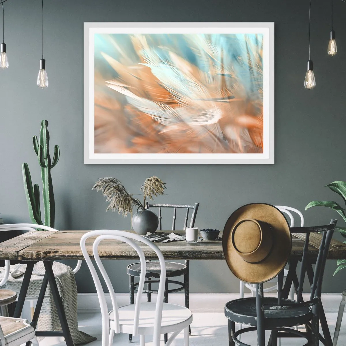 Poster in een witte lijst - In het land van zachtheid - 100x70 cm