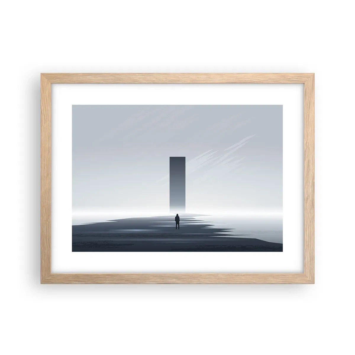 Een poster in een licht eiken lijst - Kans of bedreiging? - 40x30 cm