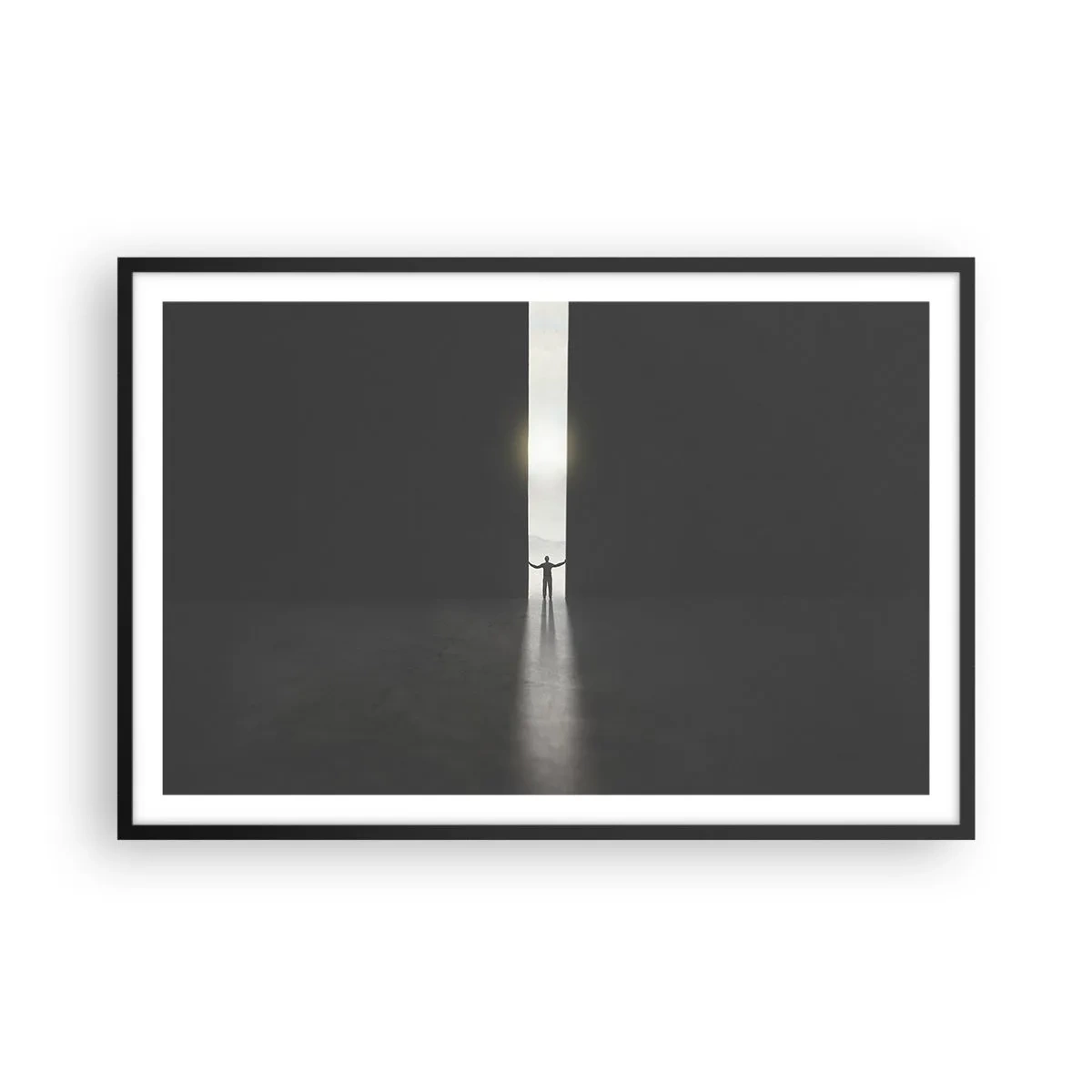 Poster in een zwarte lijst - Een stap naar een mooie toekomst - 91x61 cm