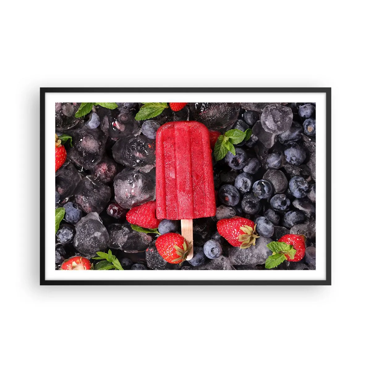 Poster in een zwarte lijst - De smaak van hete zomer - 91x61 cm