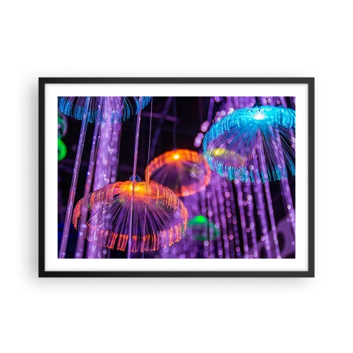Poster in een zwarte lijst - Lichte fontein - 70x50 cm