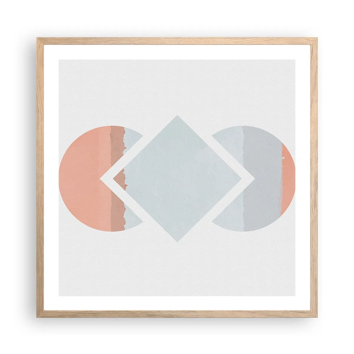 Een poster in een licht eiken lijst - De situatie is duidelijk - 60x60 cm