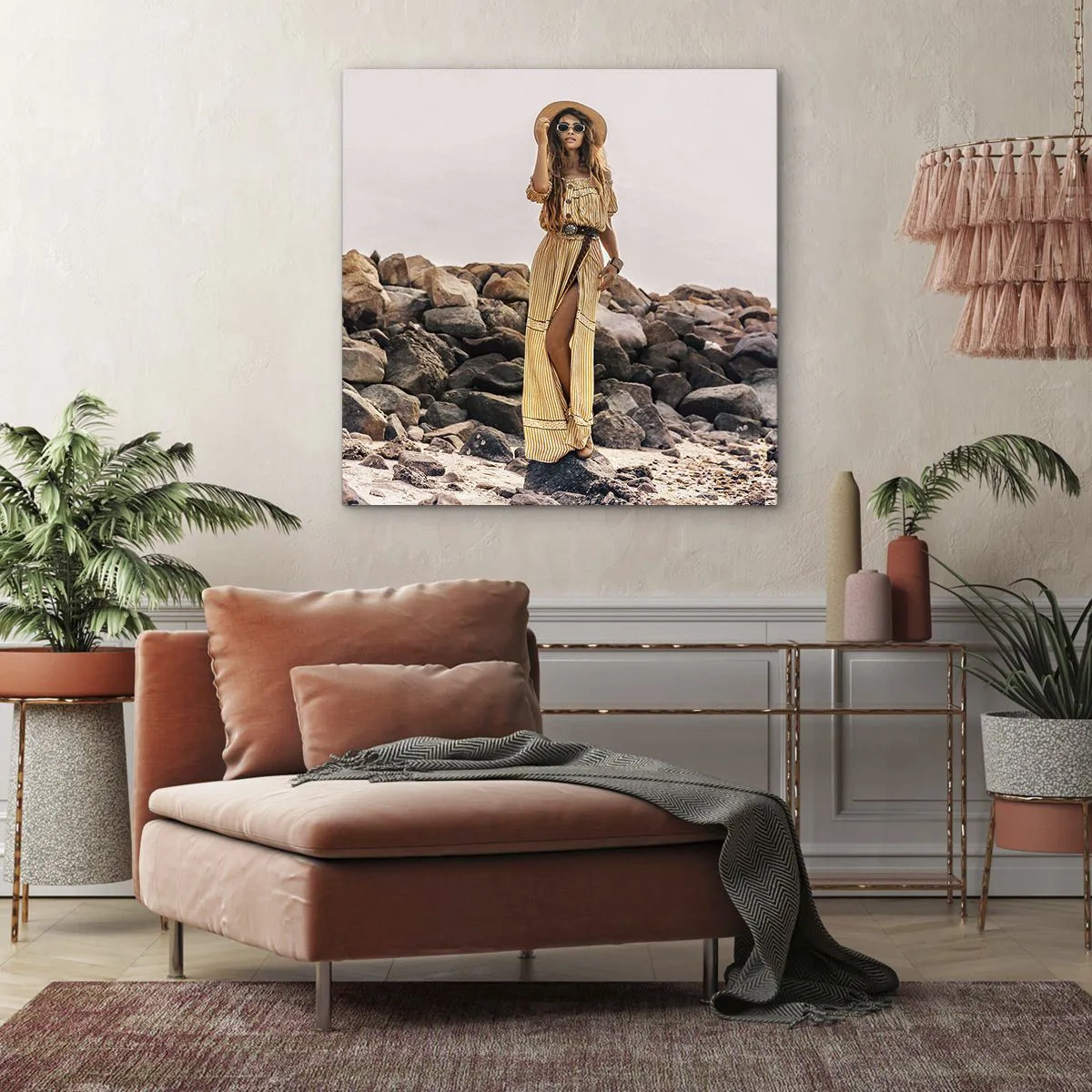 Schilderen op canvas - De magie van stenen - 40x40 cm