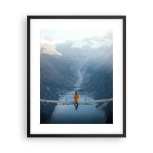 Poster in een zwarte lijst - Blij in het ongewisse - 40x50 cm